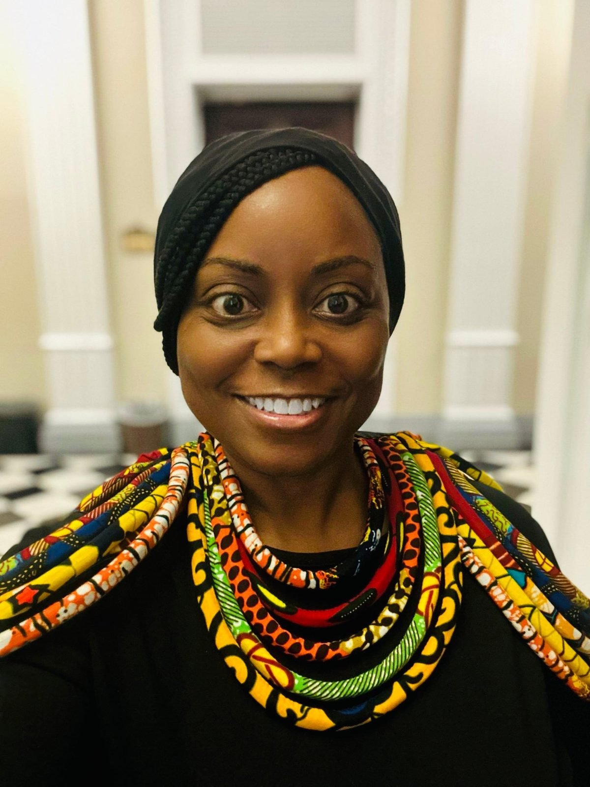 Layered Ankara necklaces from Millie's International Creations
